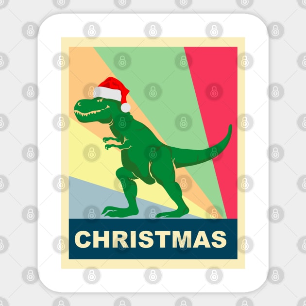 dinosaurs celebrate Christmas Sticker by osvaldoport76